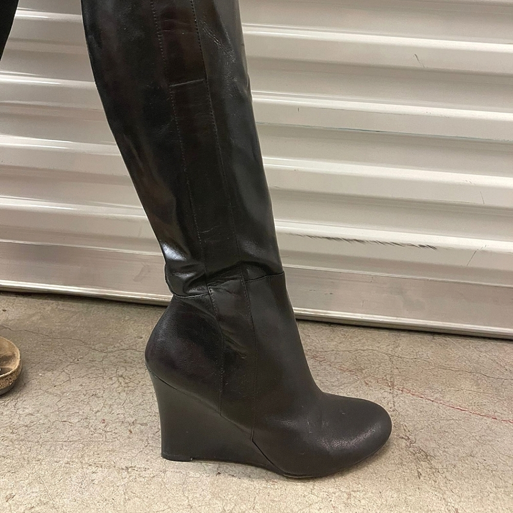Nine West leather knee high boots